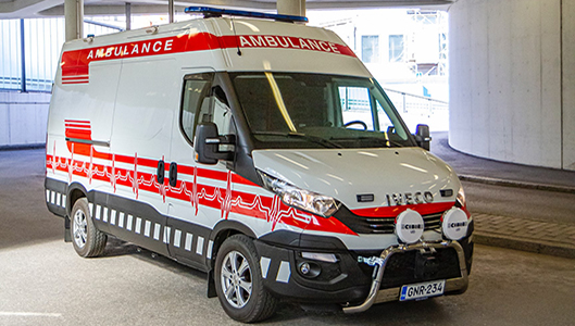 Ambulanssi lahjoitettiin HUS:lle 3 kk ajaksi Helsinkiin