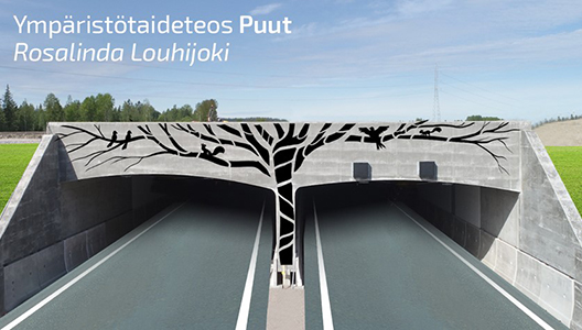 Rosalinda Louhijoki - ympäristötaideteos ”Puut” Patomäen tunnelissa