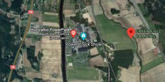 Kartta Power Truck Meeting, osoite Tammapolku 1